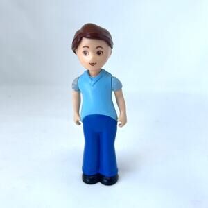 Little Tikes Dollhouse Blue‎ Dad Man Miniatures Vintage Toys 1980s DAMAGE